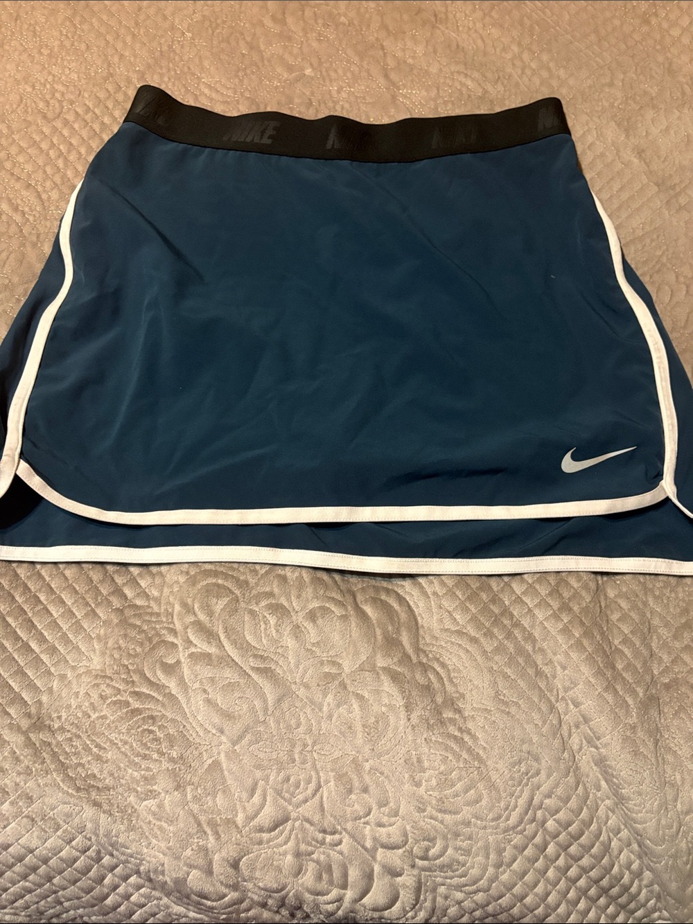 Nike Women's Navy Blue Athletic Skort with White Trim